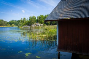 Utsikt från bryggan vid Fiskarns